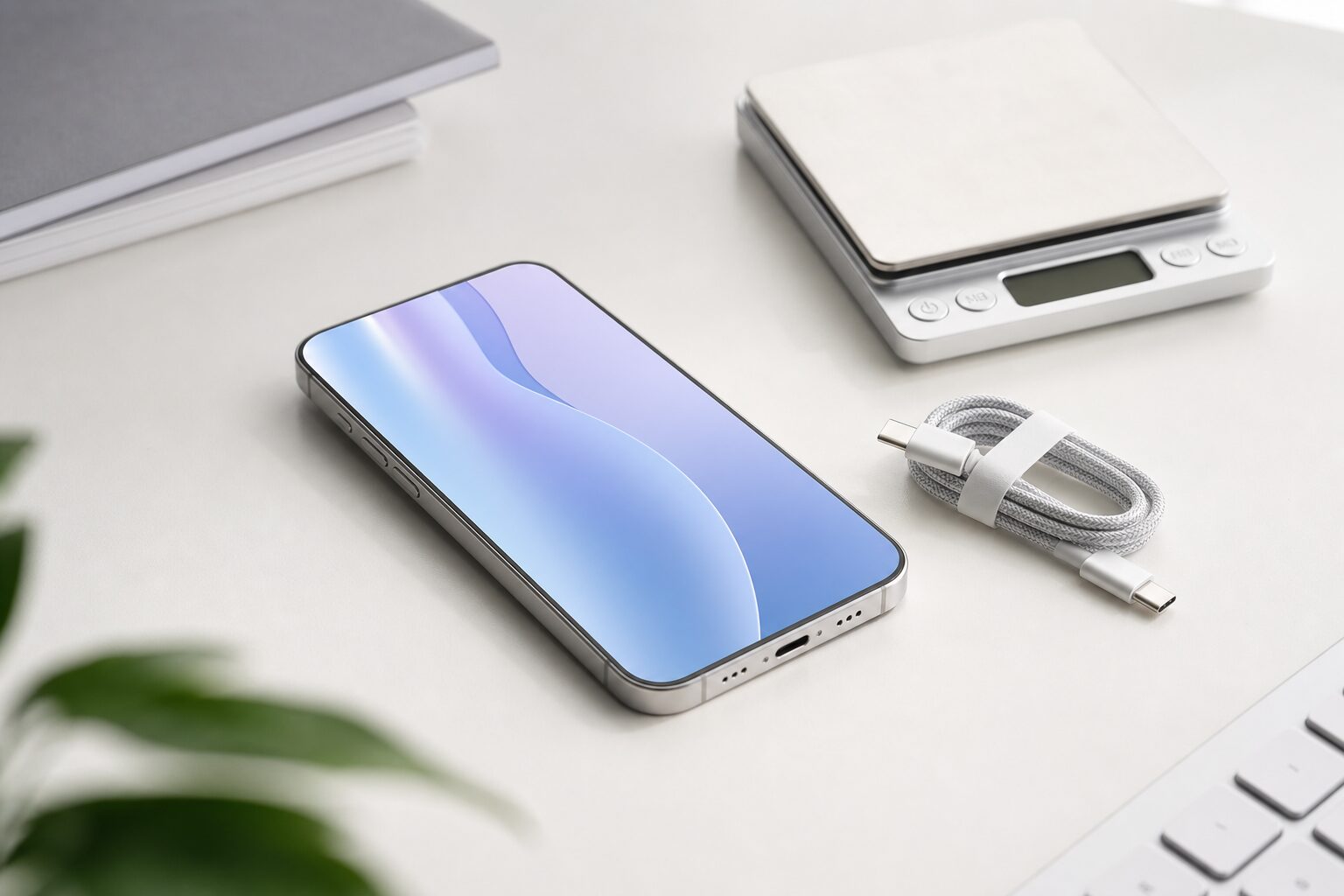 軽量スマートフォンを仕事で使うイメージ