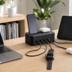 デスク充電基地を作った机のイメージ