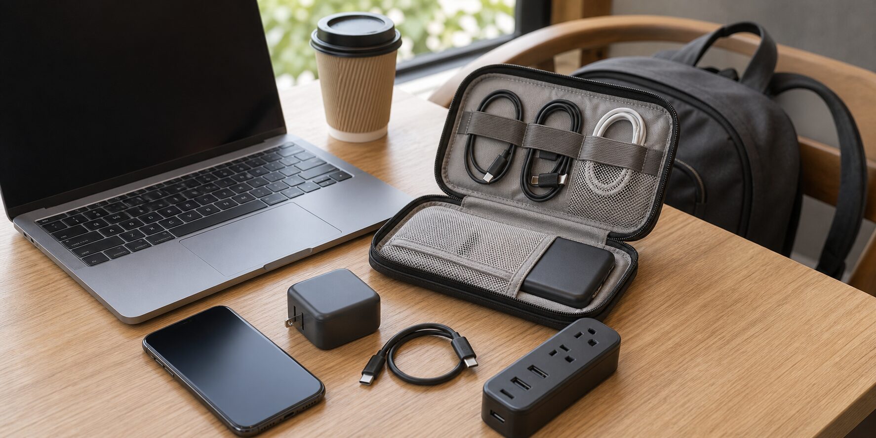 出張にも使える充電キットのイメージ