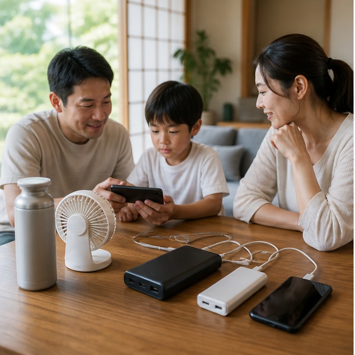 猛暑・停電対策ガジェット2026|家に置くべき充電・冷却・通信アイテム 画像1