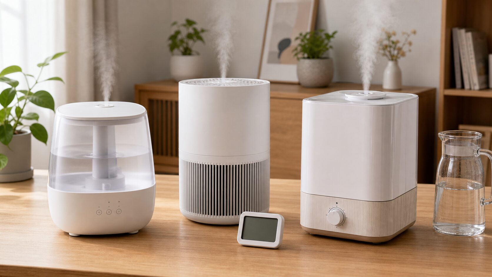 加湿器の方式を比較するイメージ