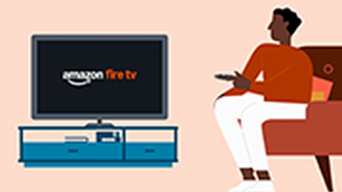 Fire TVリモコンとテレビ