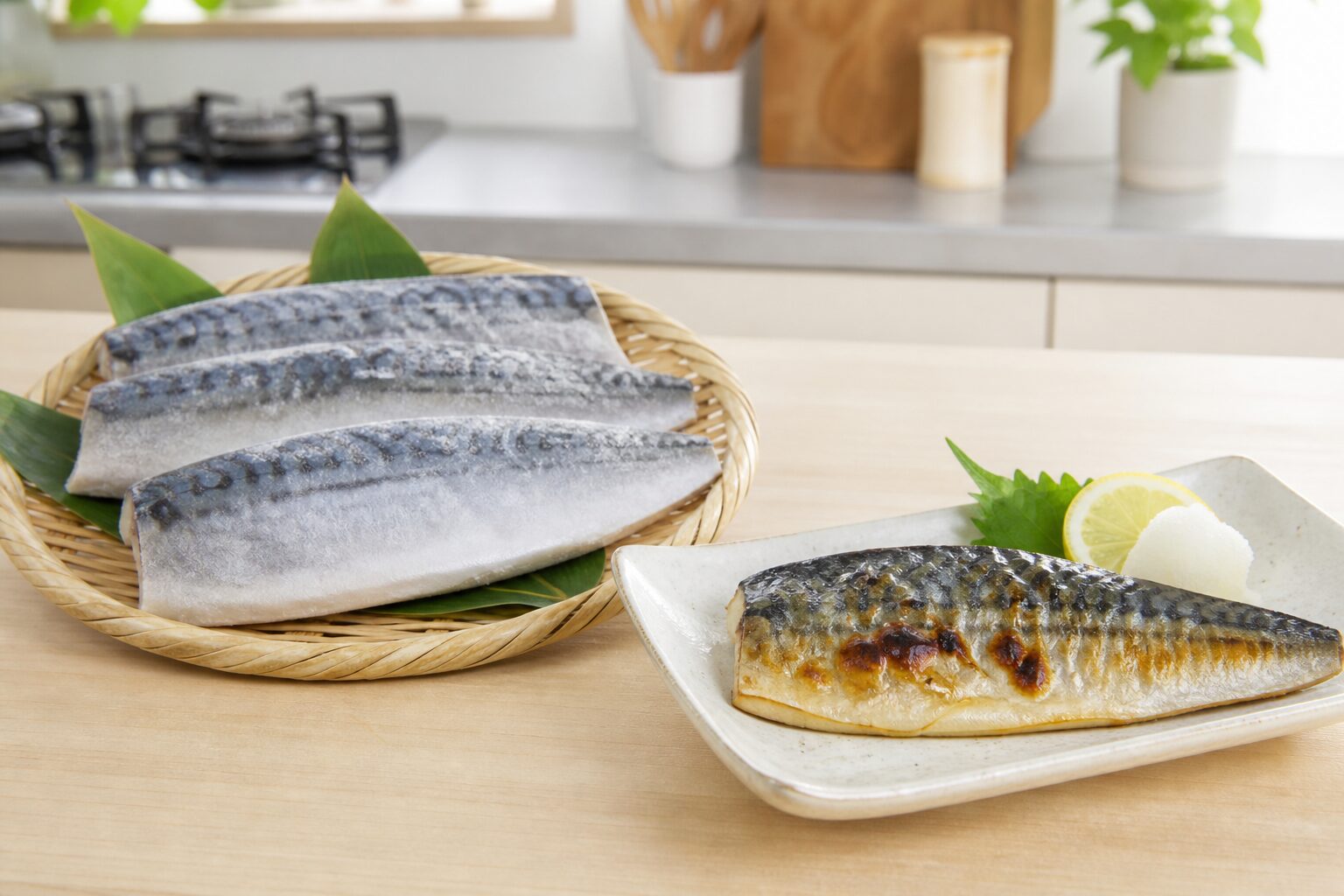 骨取りさばを選ぶための食卓イメージ