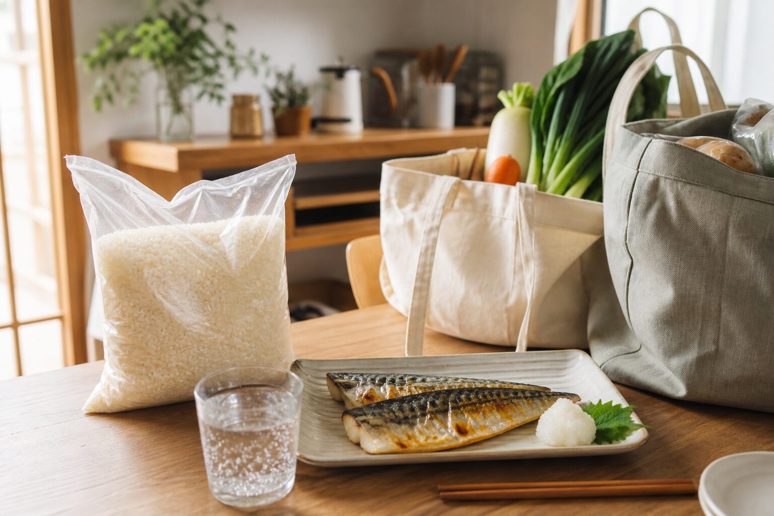 楽天市場の食品売れ筋ランキングをイメージした食卓